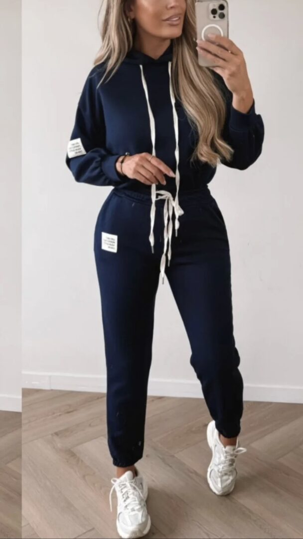 Ensemble jogging marine