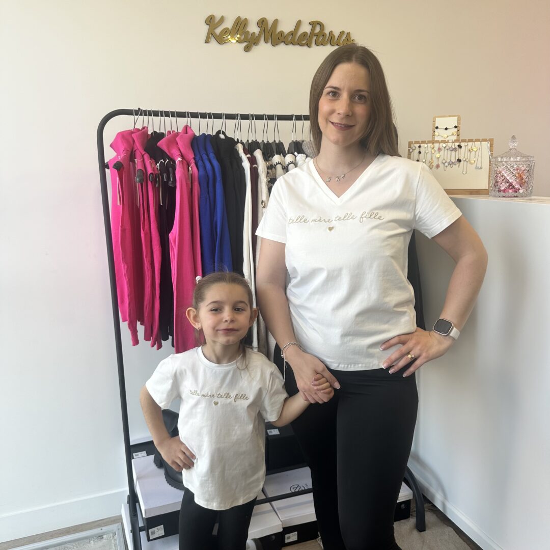 Tee-shirt blanc "Telle Mère, telle fille" Adulte & enfant – Image 2