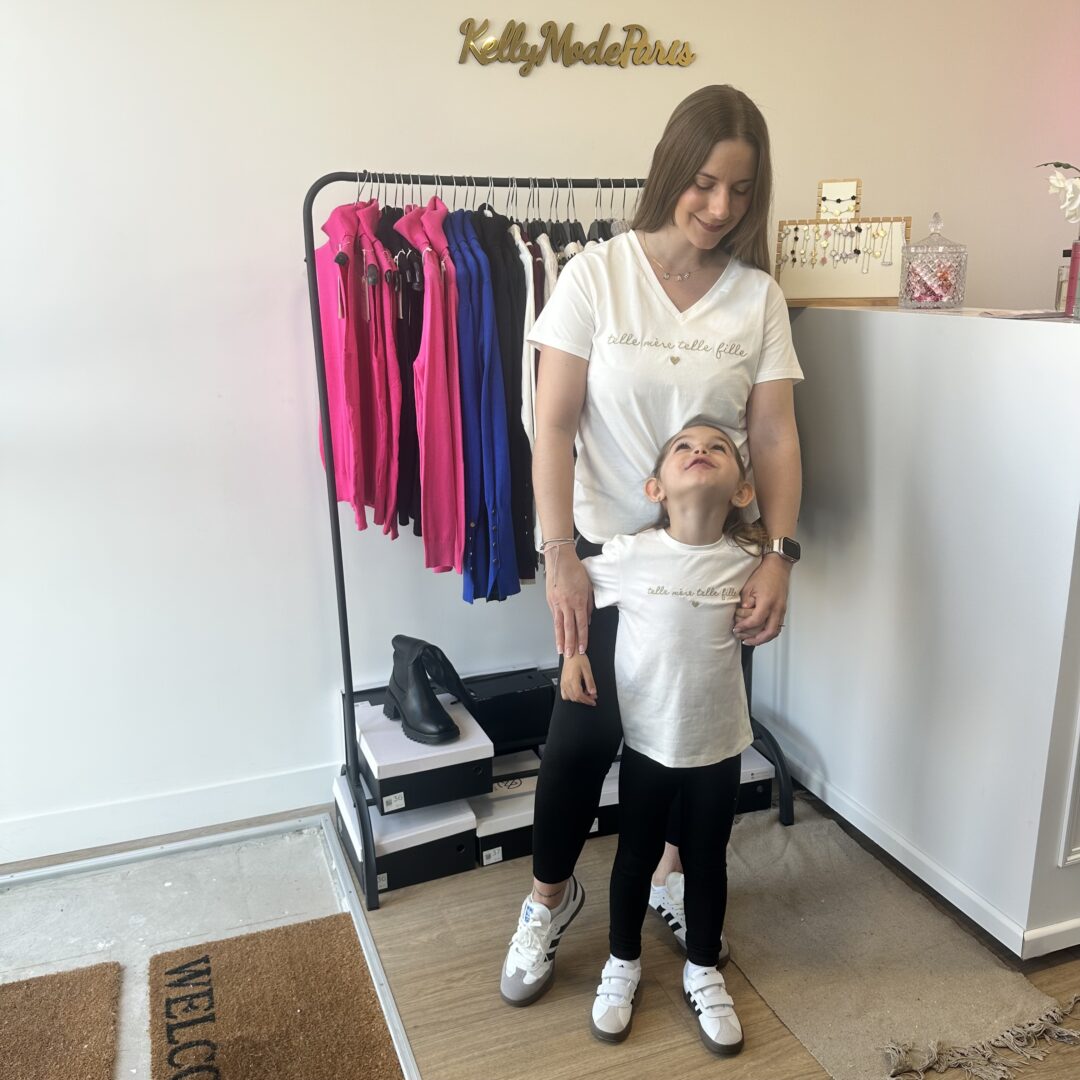 Tee-shirt blanc "Telle Mère, telle fille" Adulte & enfant – Image 3