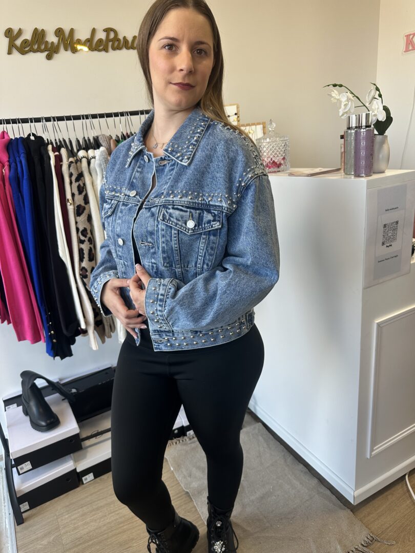 Veste en jeans clouté – Image 5