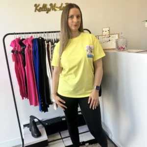 Tee-shirt jaune pastel Italy