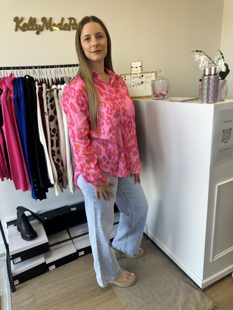 Chemise imprimée leopard rose – Image 4