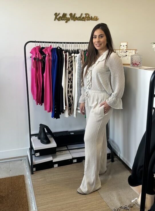 Pantalon fluide beige – Image 3
