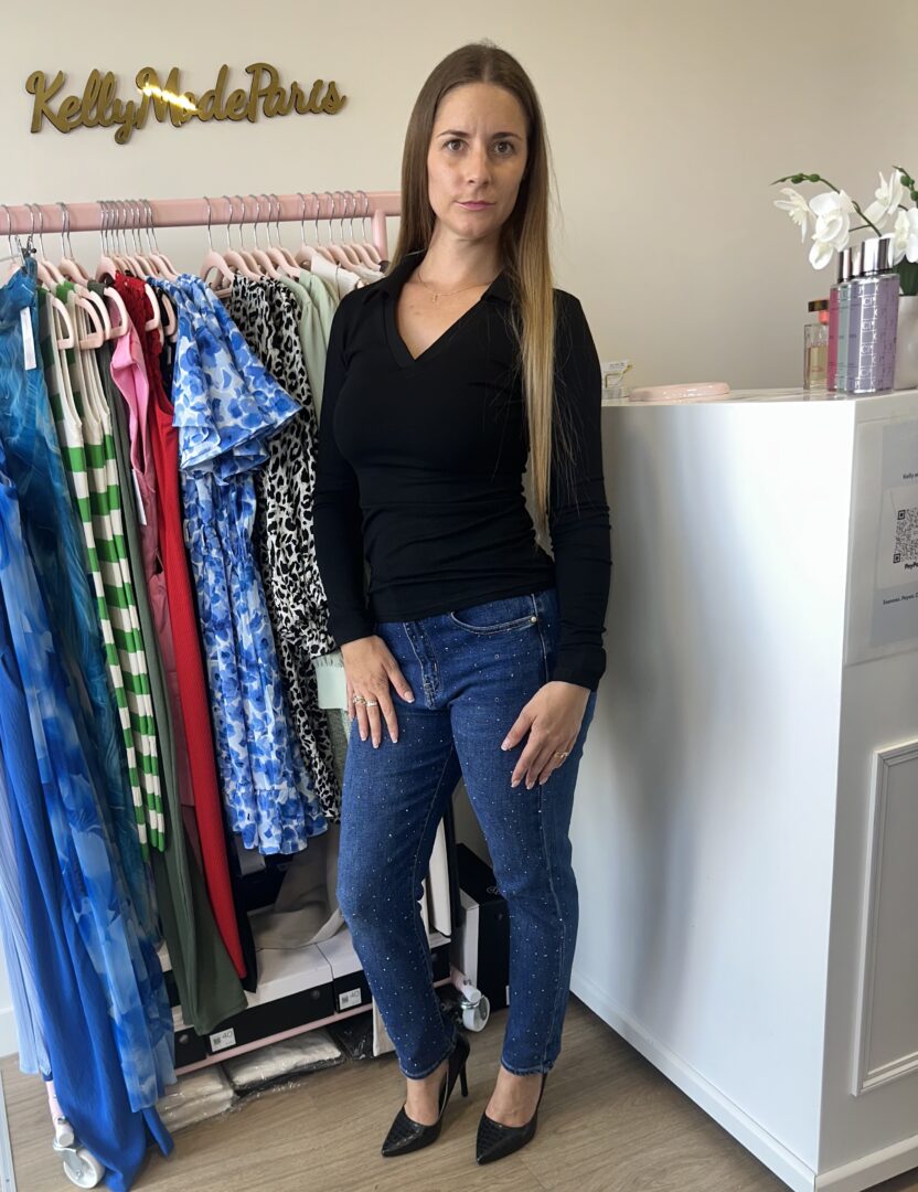 Top col polo noir – Image 3